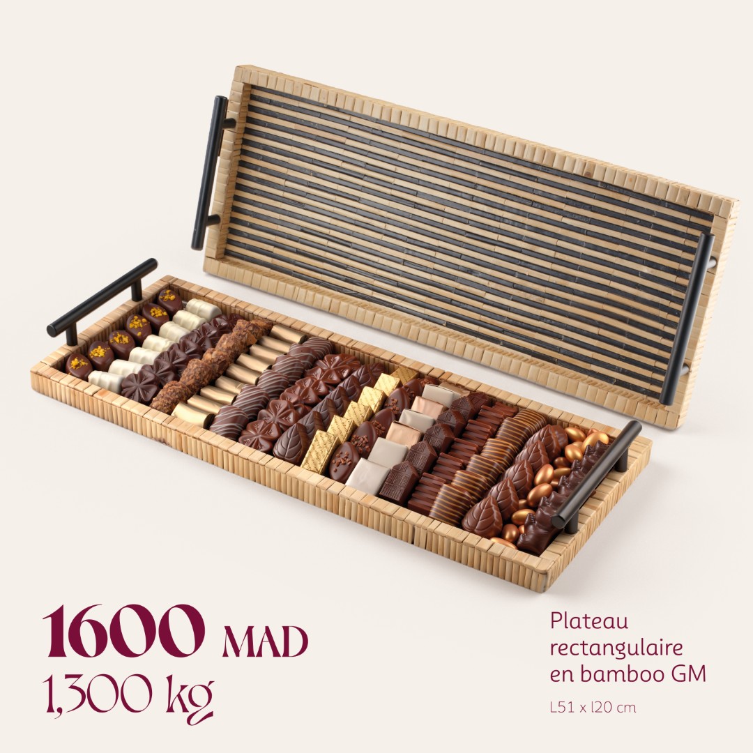 Plateau rectangulaire en bamboo